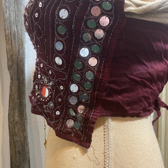 Beautiful Indian Beaded Embroidered Crop Top - Picture 4 of 6